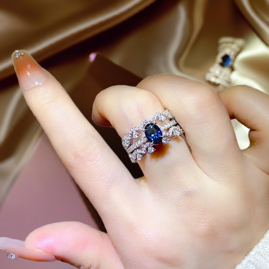 1 Carat Moissanite 925 Sterling Silver Ring