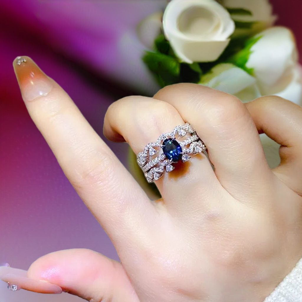 1 Carat Moissanite 925 Sterling Silver Ring