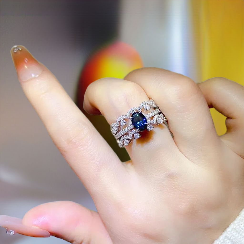 1 Carat Moissanite 925 Sterling Silver Ring